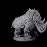Tundra Rhino A Miniature for Dungeons and Dragons, Pathfinder or other TTRPGs