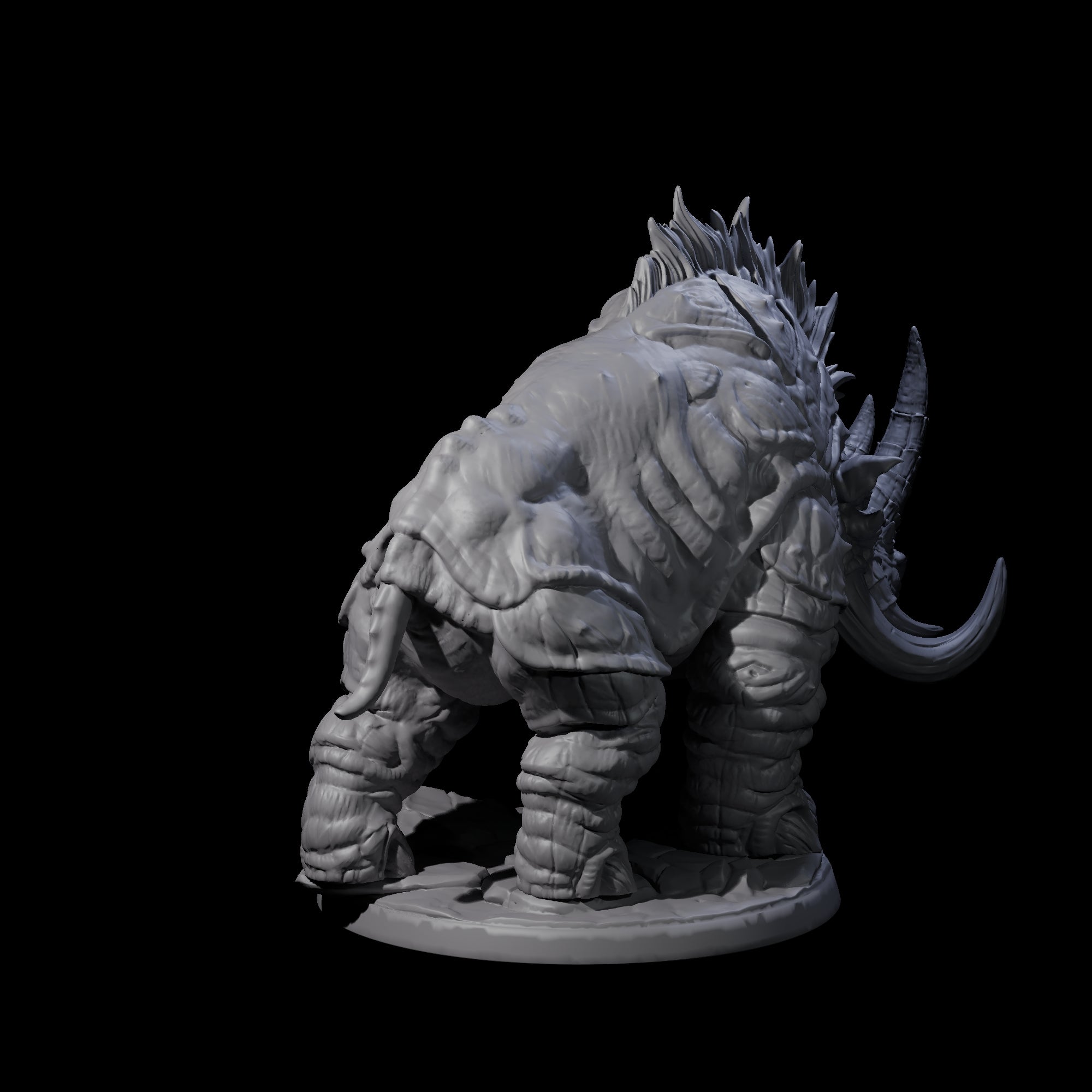 Tundra Rhino A Miniature for Dungeons and Dragons, Pathfinder or other TTRPGs