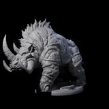 Tundra Rhino A Miniature for Dungeons and Dragons, Pathfinder or other TTRPGs
