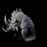 Tundra Rhino A Miniature for Dungeons and Dragons, Pathfinder or other TTRPGs