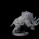 Tundra Rhino B Miniature for Dungeons and Dragons, Pathfinder or other TTRPGs