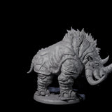 Tundra Rhino C Miniature for Dungeons and Dragons, Pathfinder or other TTRPGs