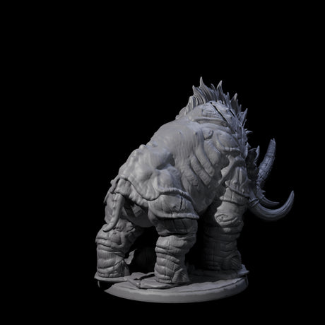 Tundra Rhino C Miniature for Dungeons and Dragons, Pathfinder or other TTRPGs
