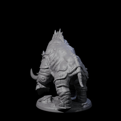 Tundra Rhino C Miniature for Dungeons and Dragons, Pathfinder or other TTRPGs