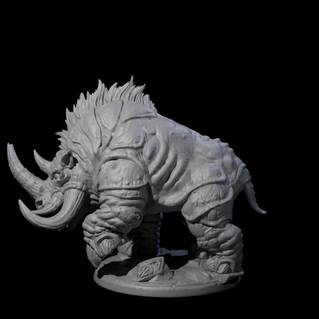 Tundra Rhino C Miniature for Dungeons and Dragons, Pathfinder or other TTRPGs