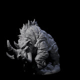 Tundra Rhino C Miniature for Dungeons and Dragons, Pathfinder or other TTRPGs