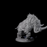 Tundra Rhino D Miniature for Dungeons and Dragons, Pathfinder or other TTRPGs