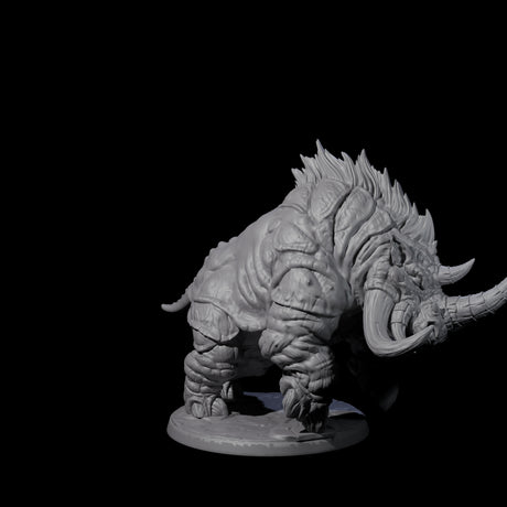 Tundra Rhino D Miniature for Dungeons and Dragons, Pathfinder or other TTRPGs