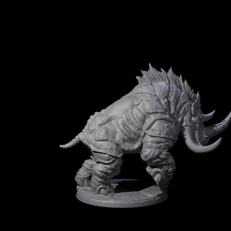 Tundra Rhino D Miniature for Dungeons and Dragons, Pathfinder or other TTRPGs