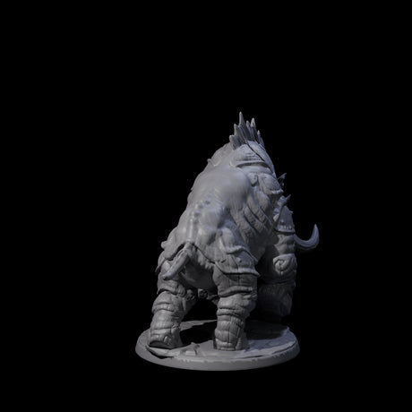 Tundra Rhino D Miniature for Dungeons and Dragons, Pathfinder or other TTRPGs