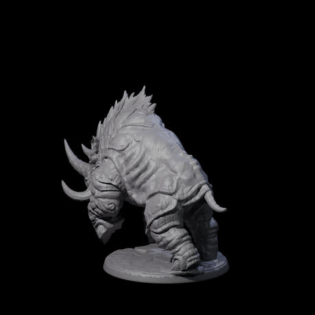 Tundra Rhino D Miniature for Dungeons and Dragons, Pathfinder or other TTRPGs