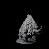 Tundra Rhino D Miniature for Dungeons and Dragons, Pathfinder or other TTRPGs