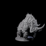 Tundra Rhino D Miniature for Dungeons and Dragons, Pathfinder or other TTRPGs