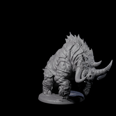 Tundra Rhino D Miniature for Dungeons and Dragons, Pathfinder or other TTRPGs