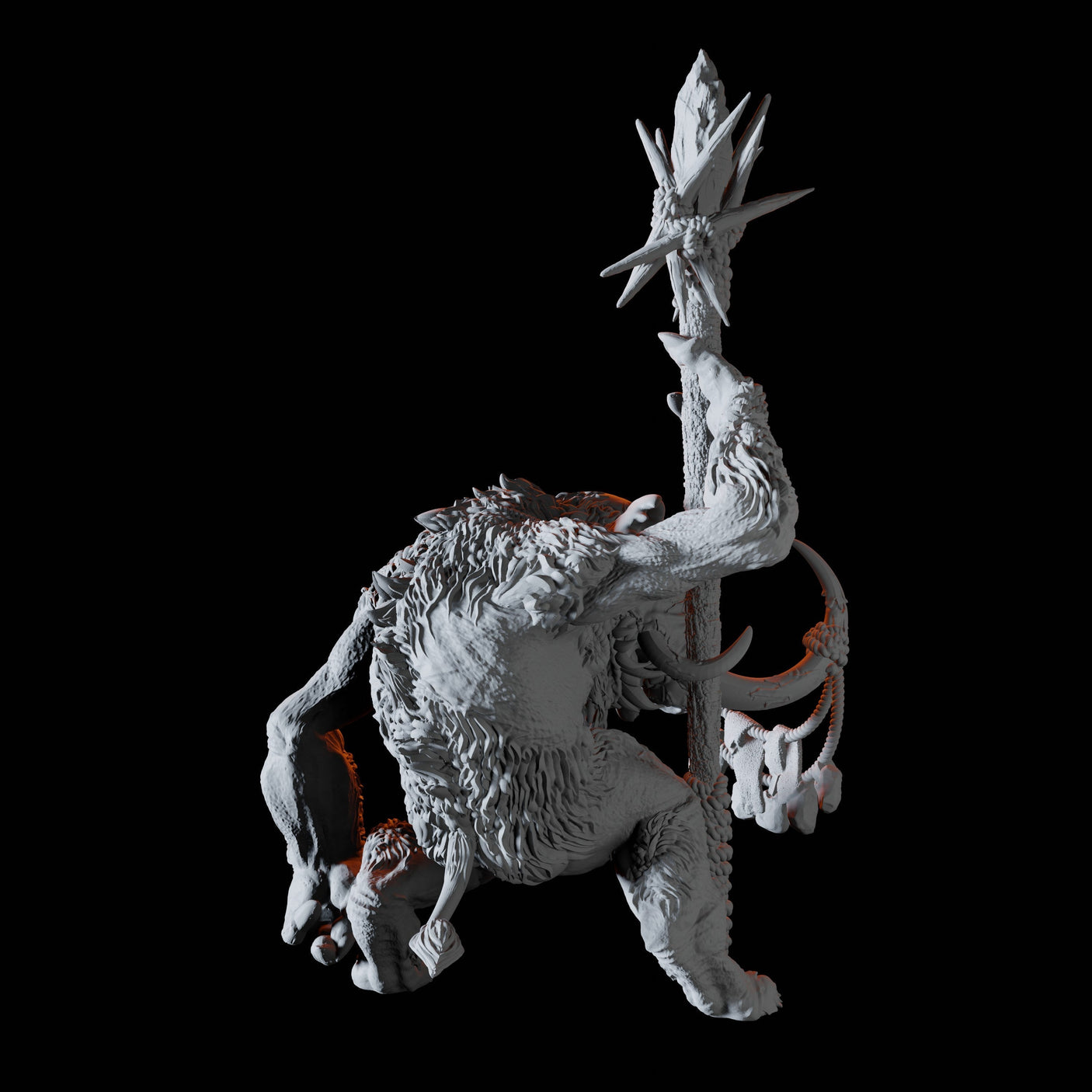 Tundra Troll A Miniature for Dungeons and Dragons, Pathfinder or other TTRPGs