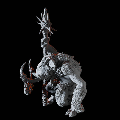 Tundra Troll A Miniature for Dungeons and Dragons, Pathfinder or other TTRPGs