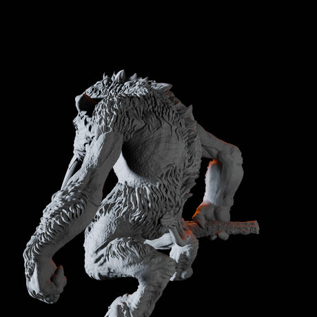 Tundra Troll B Miniature for Dungeons and Dragons, Pathfinder or other TTRPGs
