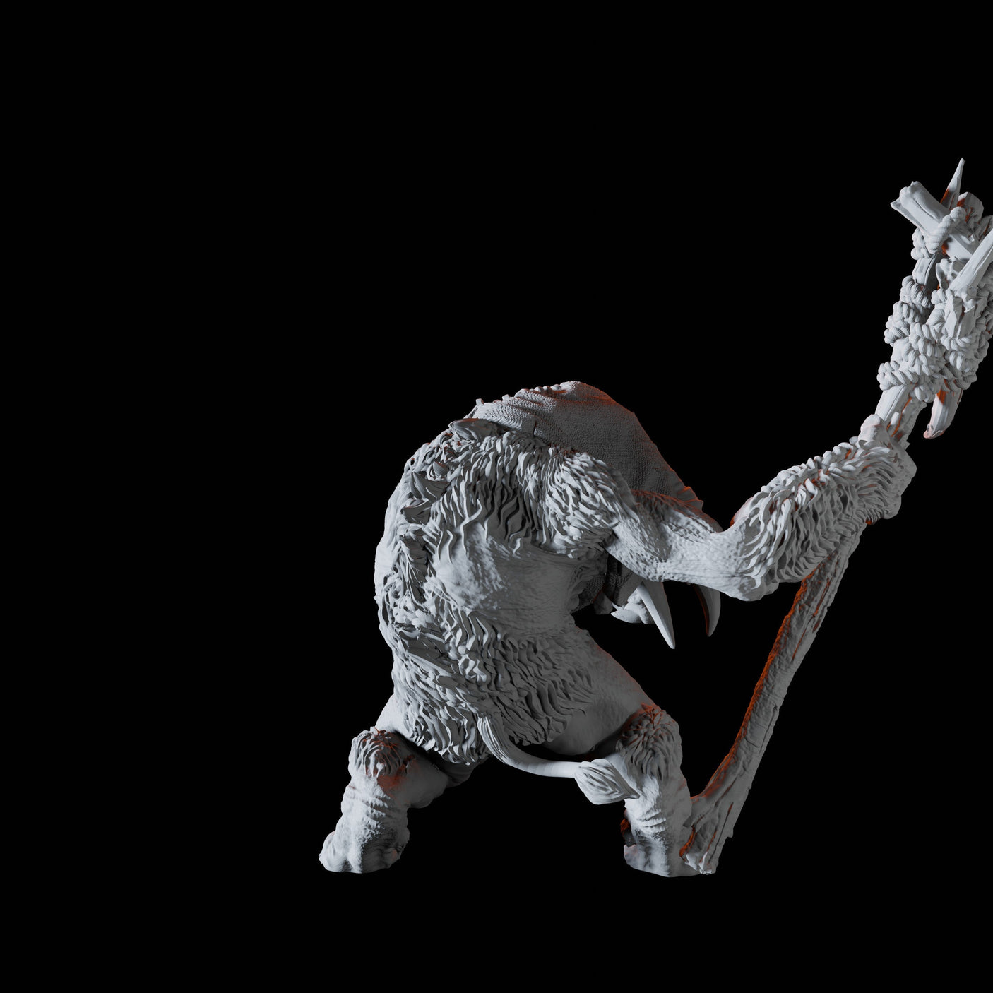 Tundra Troll C Miniature for Dungeons and Dragons, Pathfinder or other TTRPGs