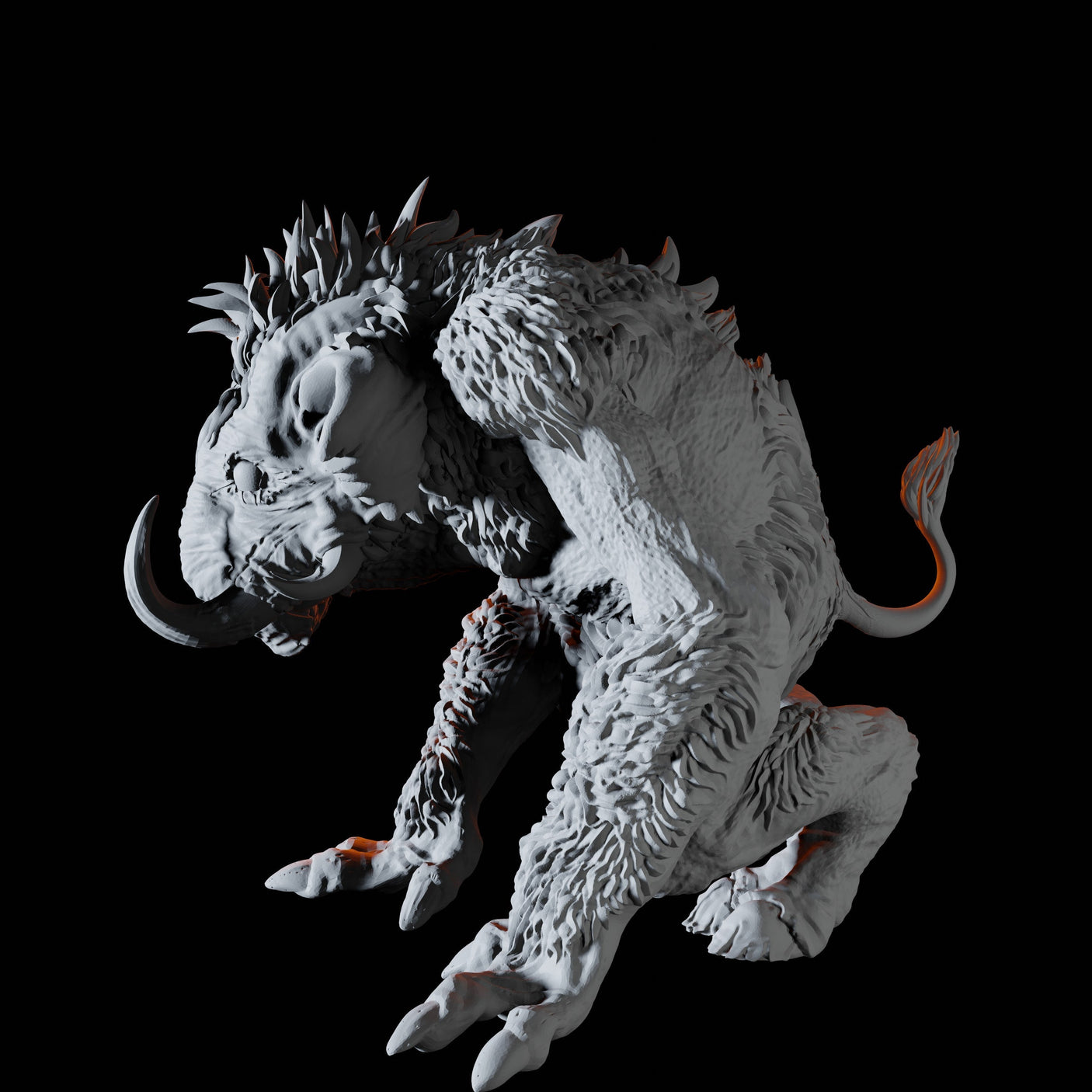 Tundra Troll D Miniature for Dungeons and Dragons, Pathfinder or other TTRPGs