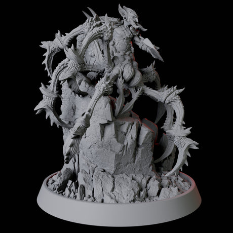 Tusked Goblin Riding a Giant Spider Miniature for Dungeons and Dragons, Pathfinder or other TTRPGs