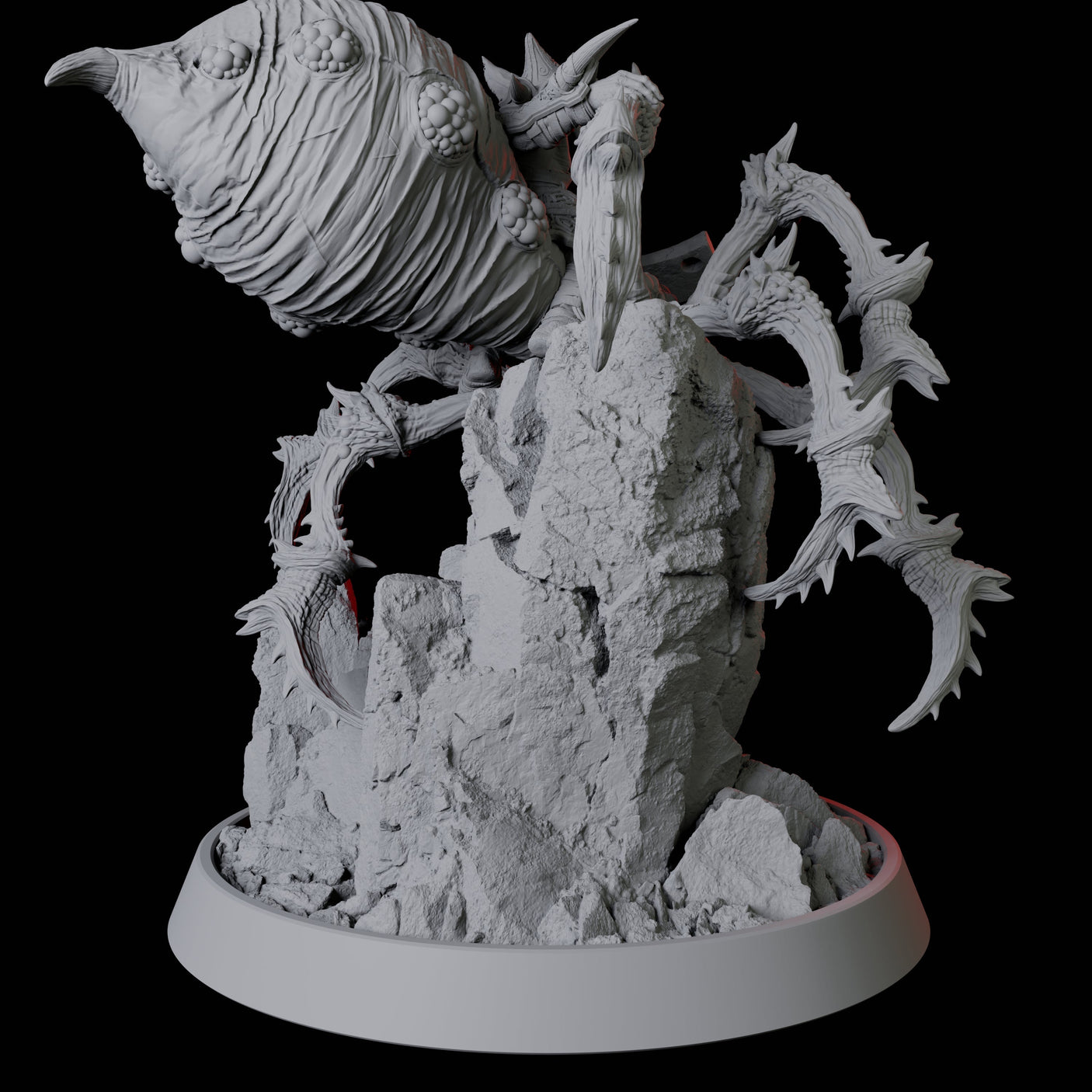 Tusked Goblin Riding a Giant Spider Miniature for Dungeons and Dragons, Pathfinder or other TTRPGs