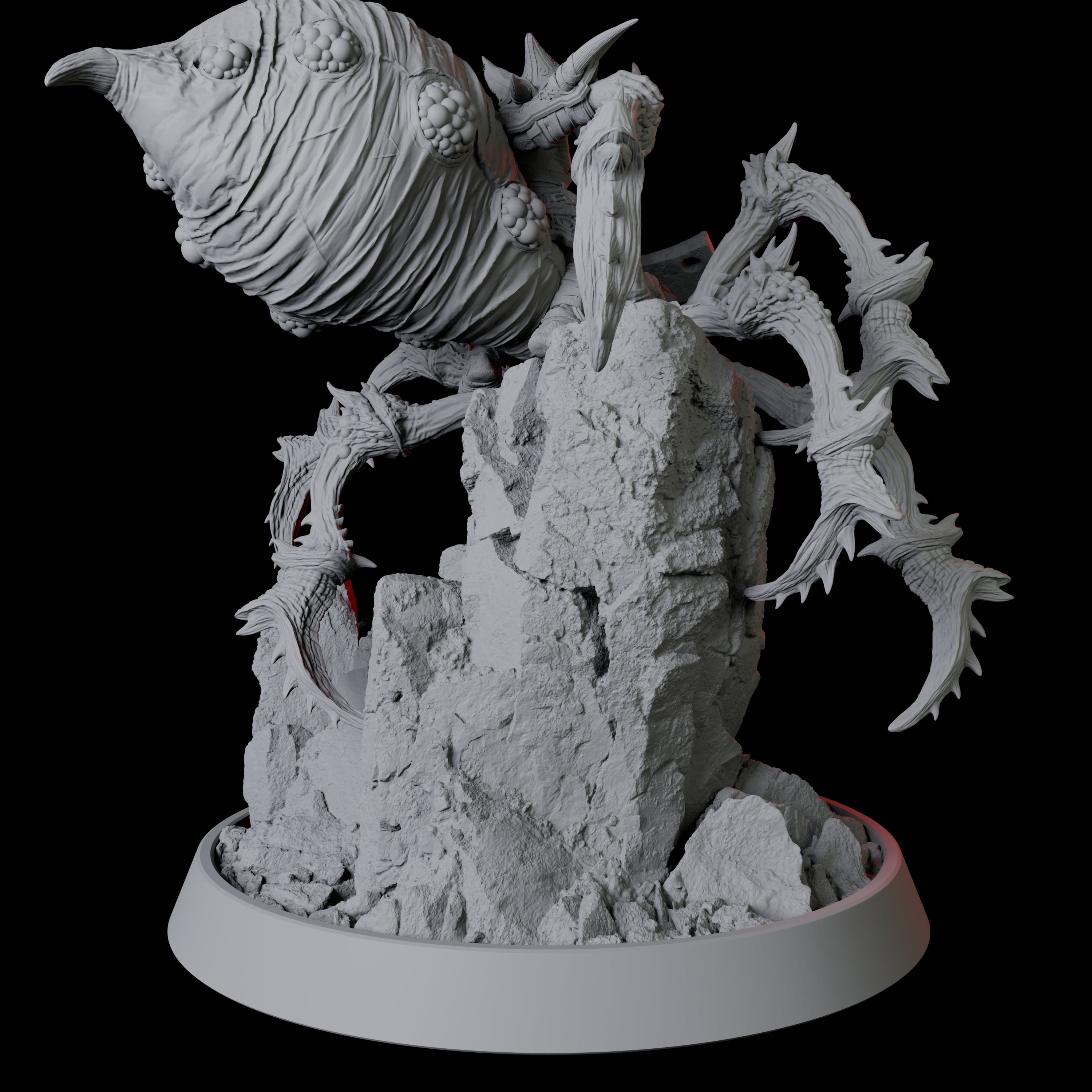 Tusked Goblin Riding a Giant Spider Miniature for Dungeons and Dragons