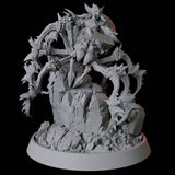 Tusked Goblin Riding a Giant Spider Miniature for Dungeons and Dragons, Pathfinder or other TTRPGs