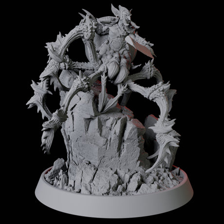 Tusked Goblin Riding a Giant Spider Miniature for Dungeons and Dragons, Pathfinder or other TTRPGs