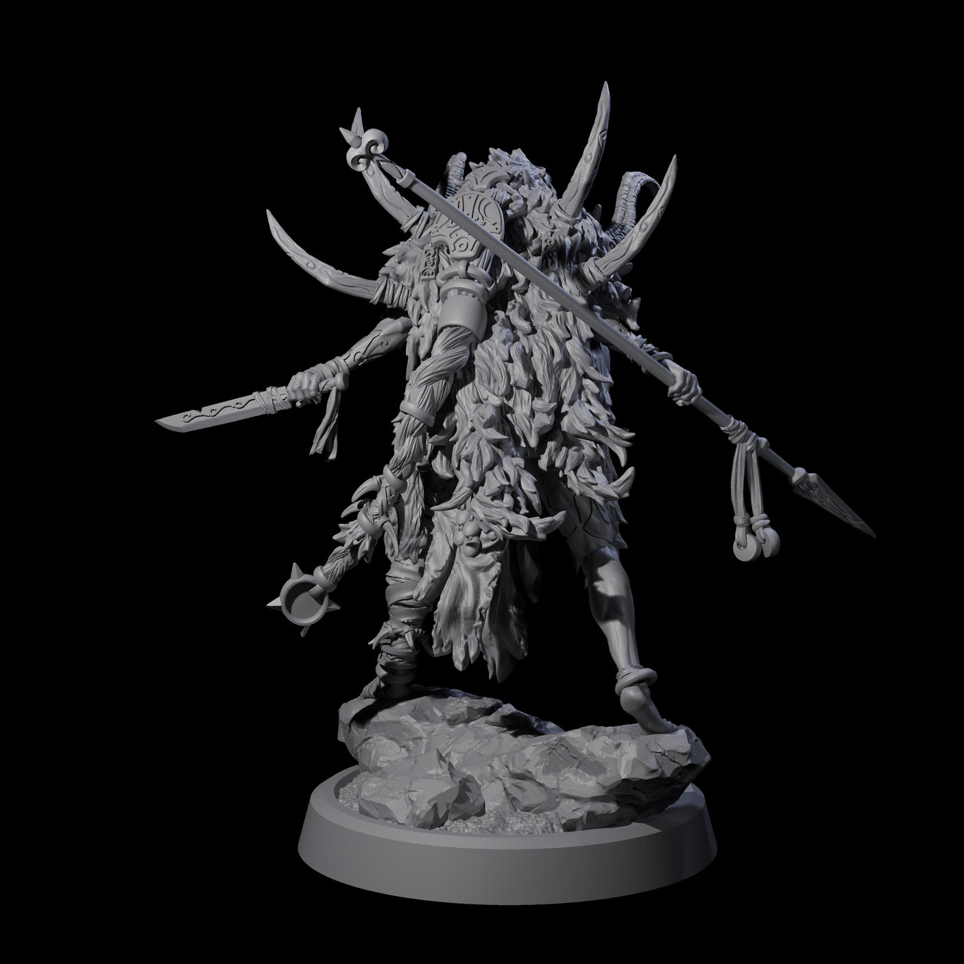 Tusked Goblin Shaman A Miniature for Dungeons and Dragons, Pathfinder or other TTRPGs