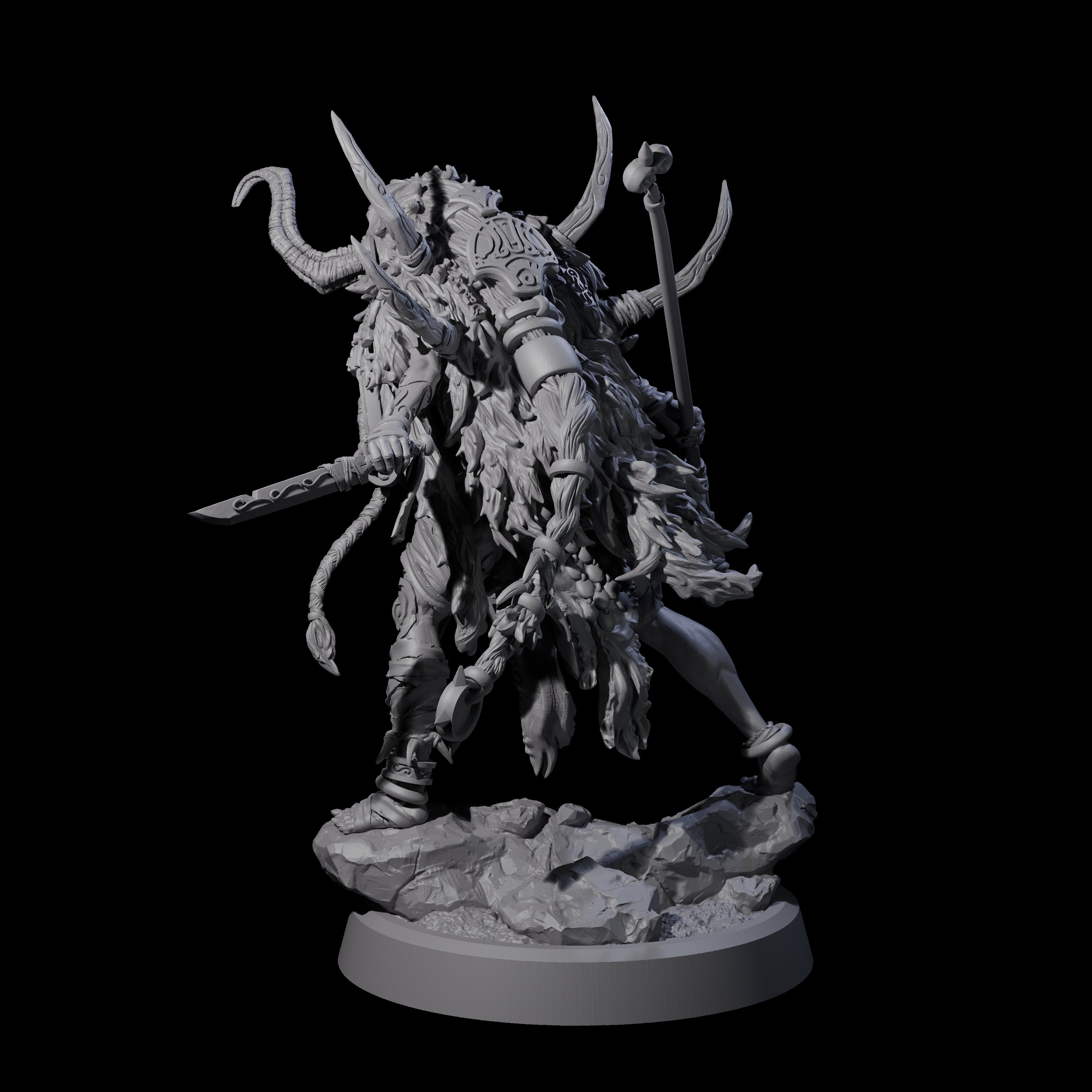 Tusked Goblin Shaman A Miniature for Dungeons and Dragons, Pathfinder or other TTRPGs