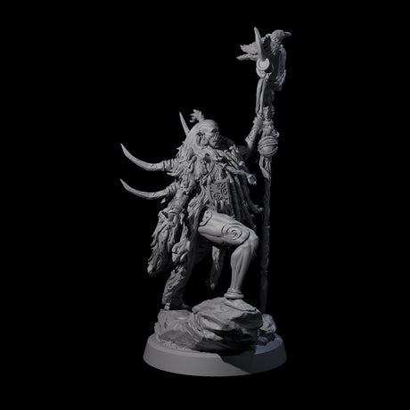 Tusked Goblin Shaman B Miniature for Dungeons and Dragons, Pathfinder or other TTRPGs