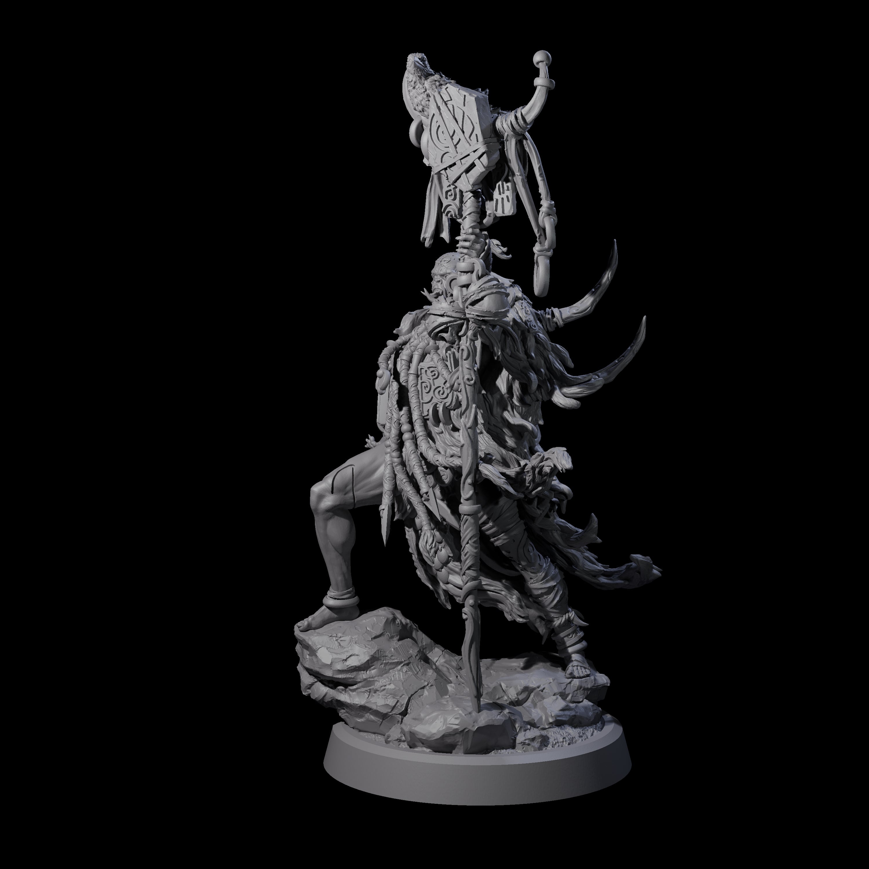 Tusked Goblin Shaman B Miniature for Dungeons and Dragons, Pathfinder or other TTRPGs