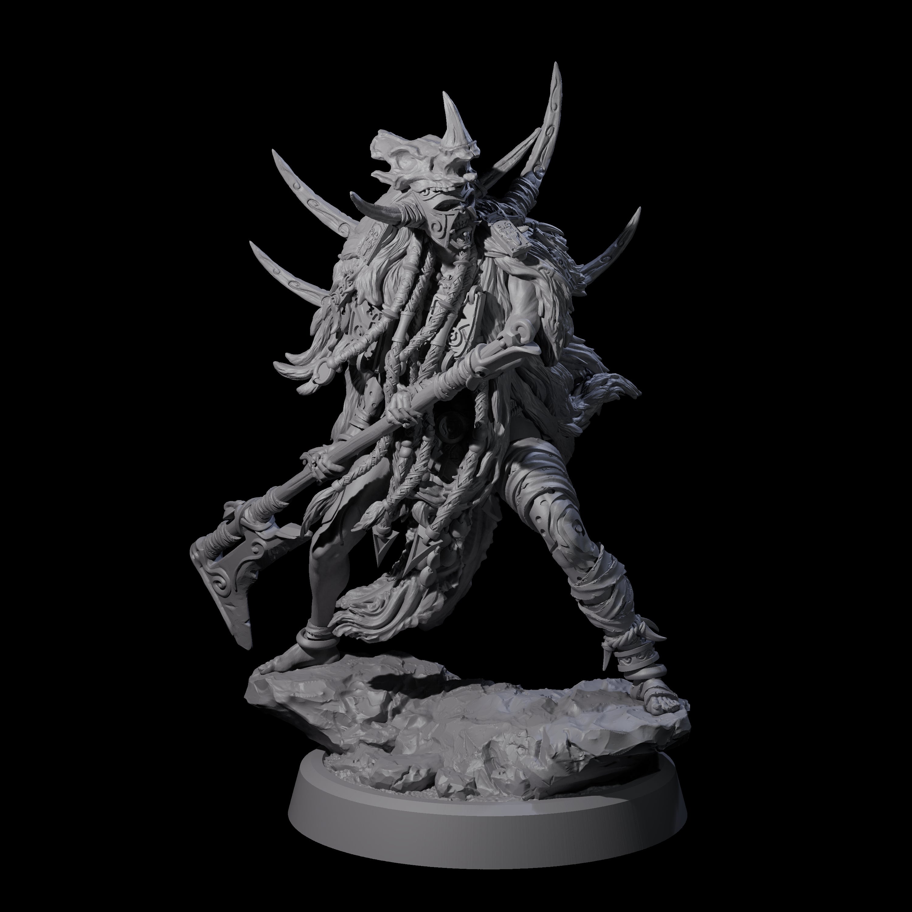 Tusked Goblin Shaman C Miniature for Dungeons and Dragons, Pathfinder or other TTRPGs