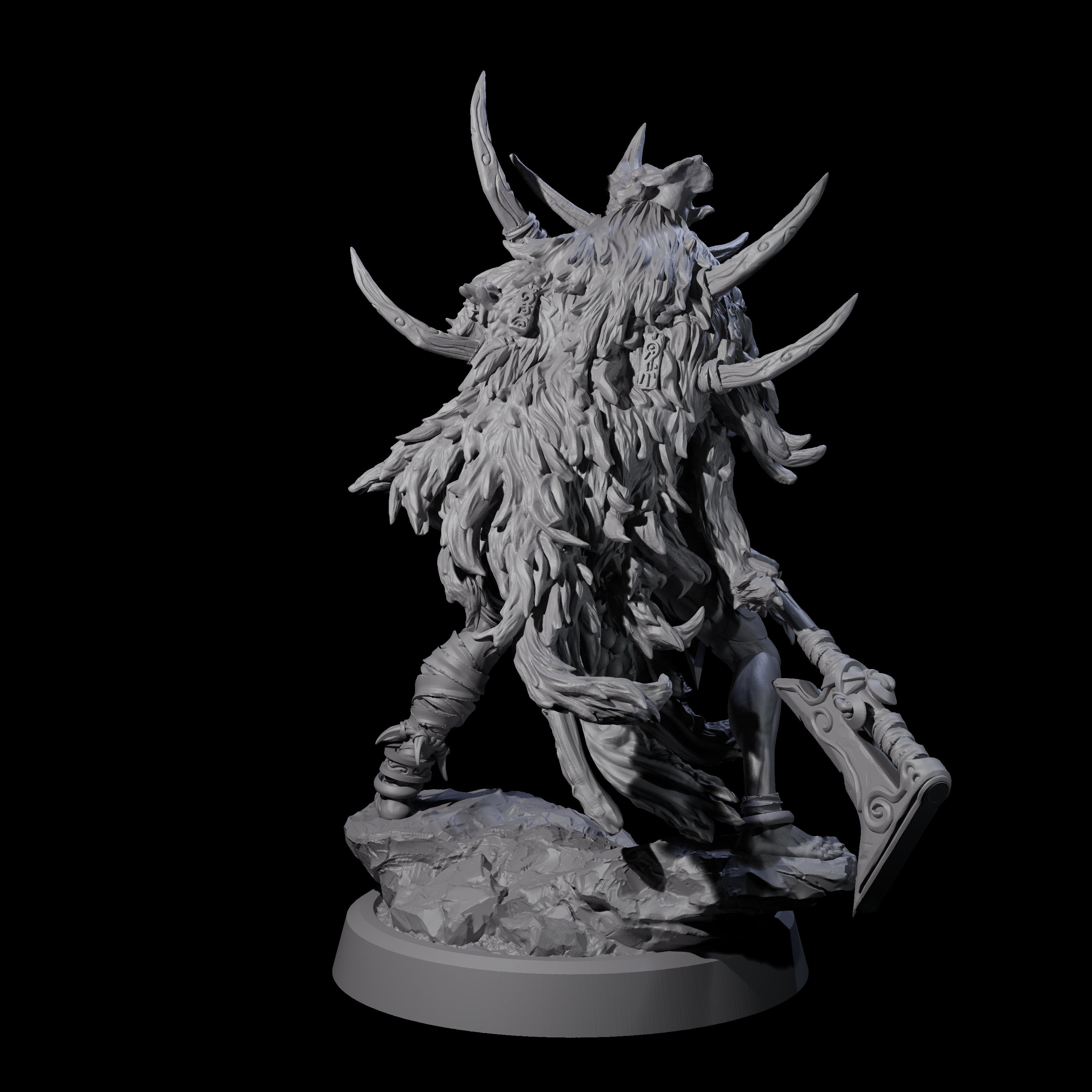 Tusked Goblin Shaman C Miniature for Dungeons and Dragons, Pathfinder or other TTRPGs