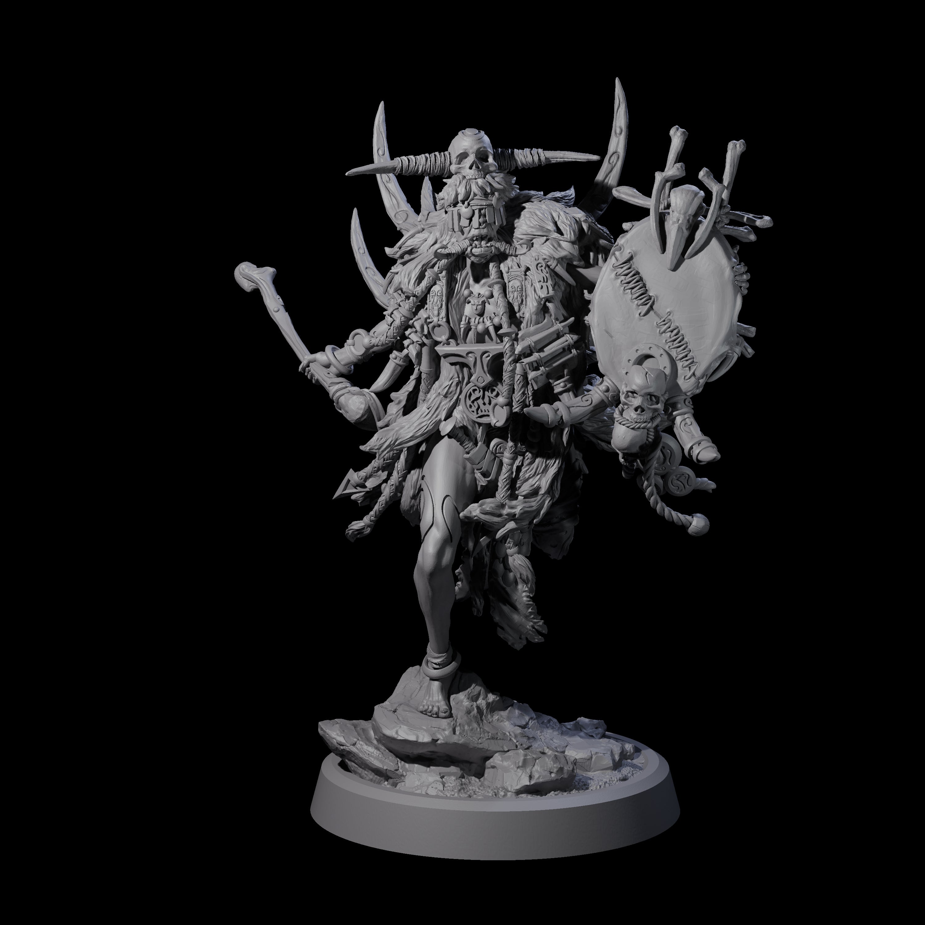 Tusked Goblin Shaman D Miniature for Dungeons and Dragons, Pathfinder or other TTRPGs