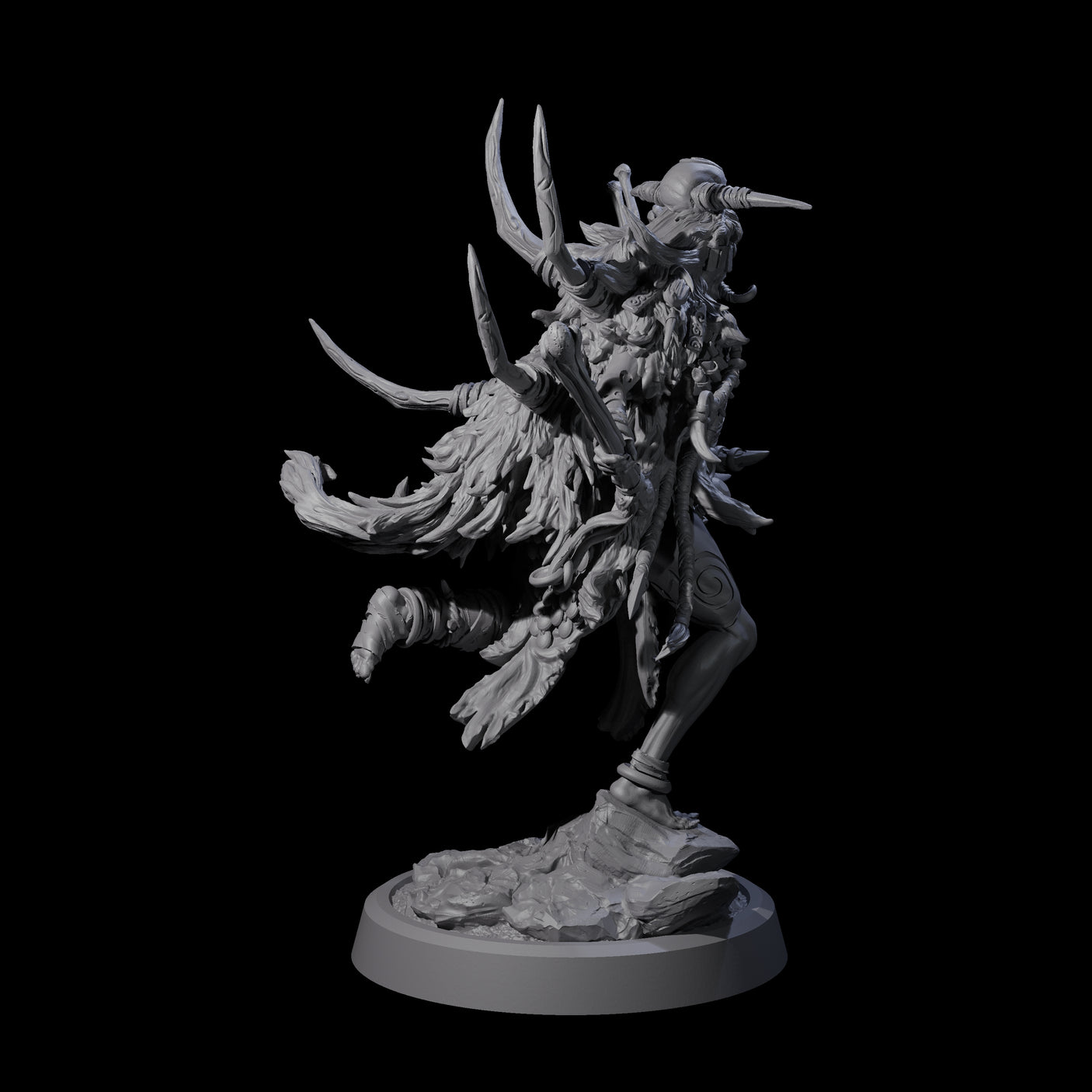 Tusked Goblin Shaman D Miniature for Dungeons and Dragons, Pathfinder or other TTRPGs