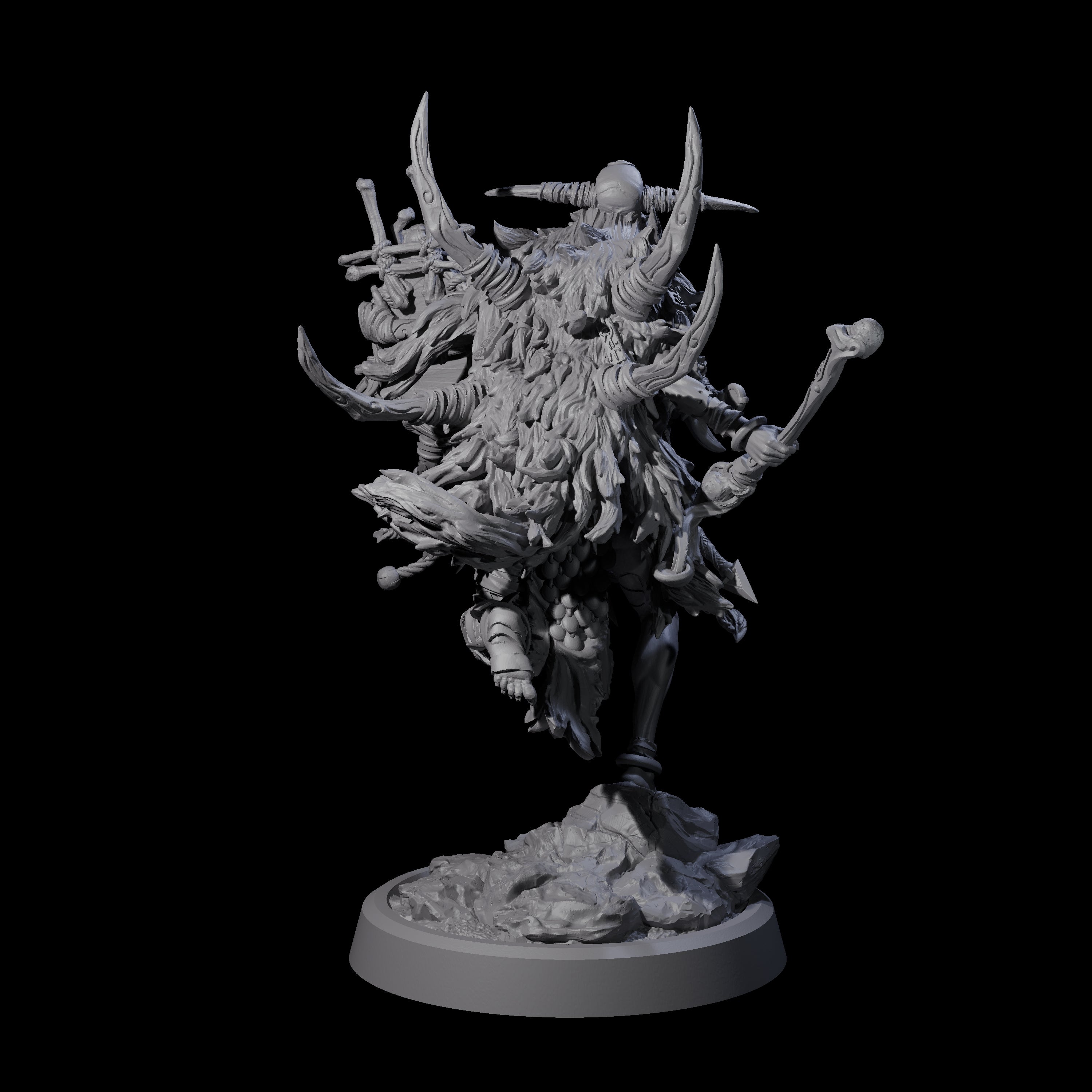 Tusked Goblin Shaman D Miniature for Dungeons and Dragons, Pathfinder or other TTRPGs