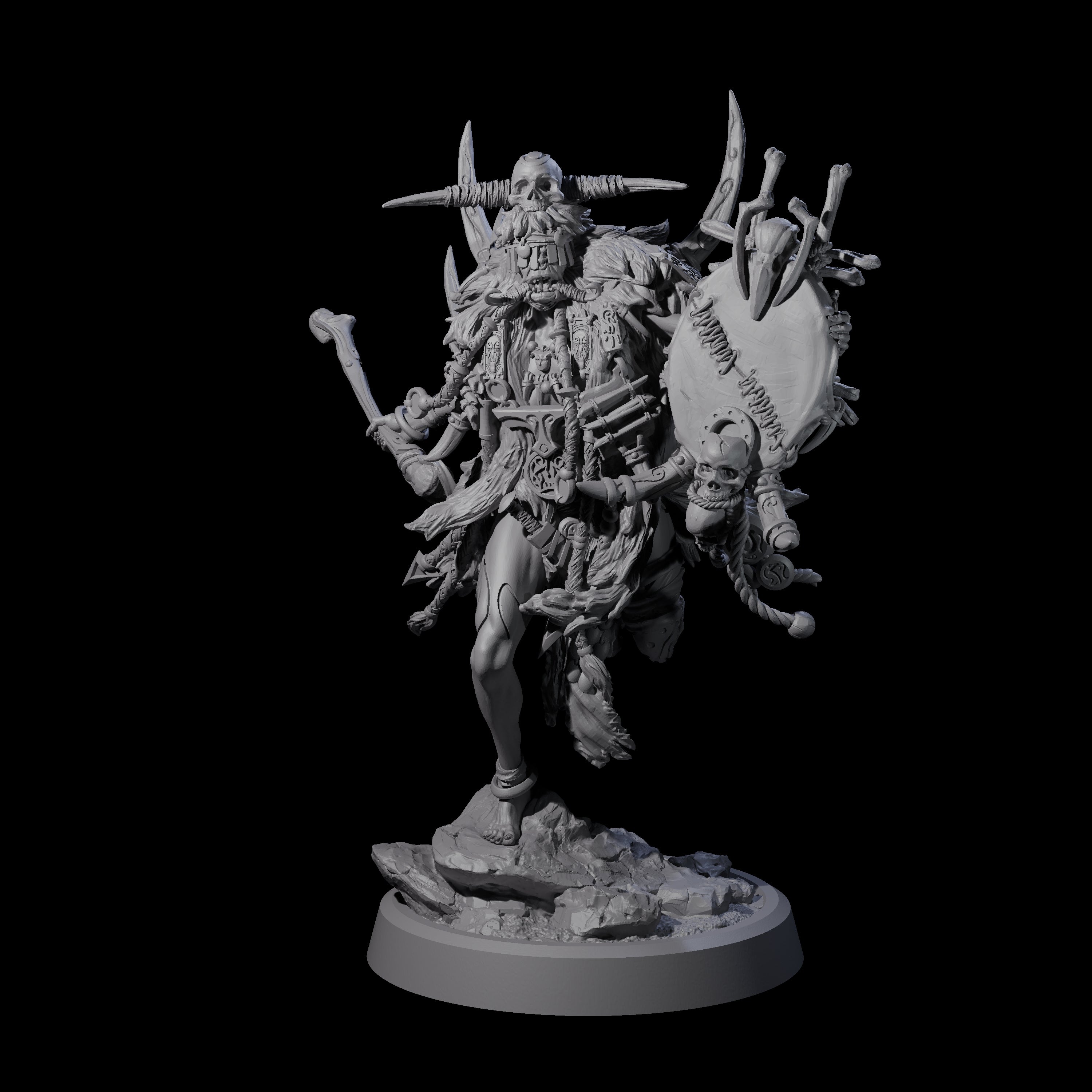 Tusked Goblin Shaman D Miniature for Dungeons and Dragons, Pathfinder or other TTRPGs