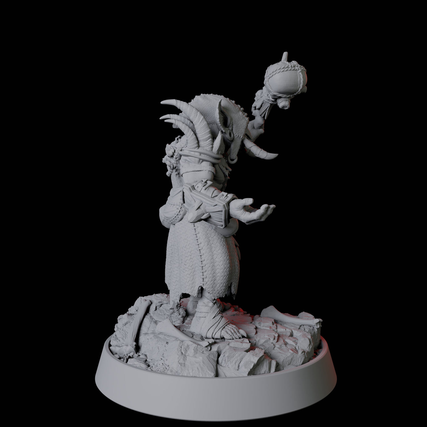 Tusked Goblin Shaman Miniature for Dungeons and Dragons, Pathfinder or other TTRPGs