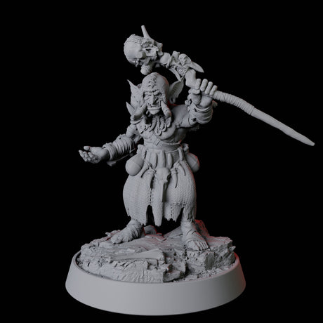 Tusked Goblin Shaman Miniature for Dungeons and Dragons, Pathfinder or other TTRPGs