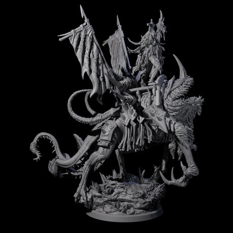 Tusked Goblin Shaman War Leader on Beast Miniature for Dungeons and Dragons, Pathfinder or other TTRPGs