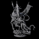 Tusked Goblin Shaman War Leader on Beast Miniature for Dungeons and Dragons, Pathfinder or other TTRPGs
