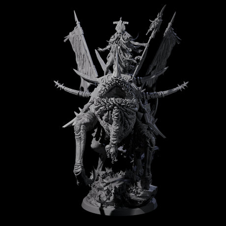 Tusked Goblin Shaman War Leader on Beast Miniature for Dungeons and Dragons, Pathfinder or other TTRPGs