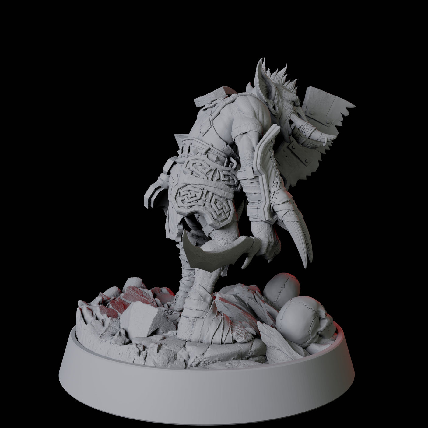 Tusked Goblin with Cleaver Miniature for Dungeons and Dragons, Pathfinder or other TTRPGs