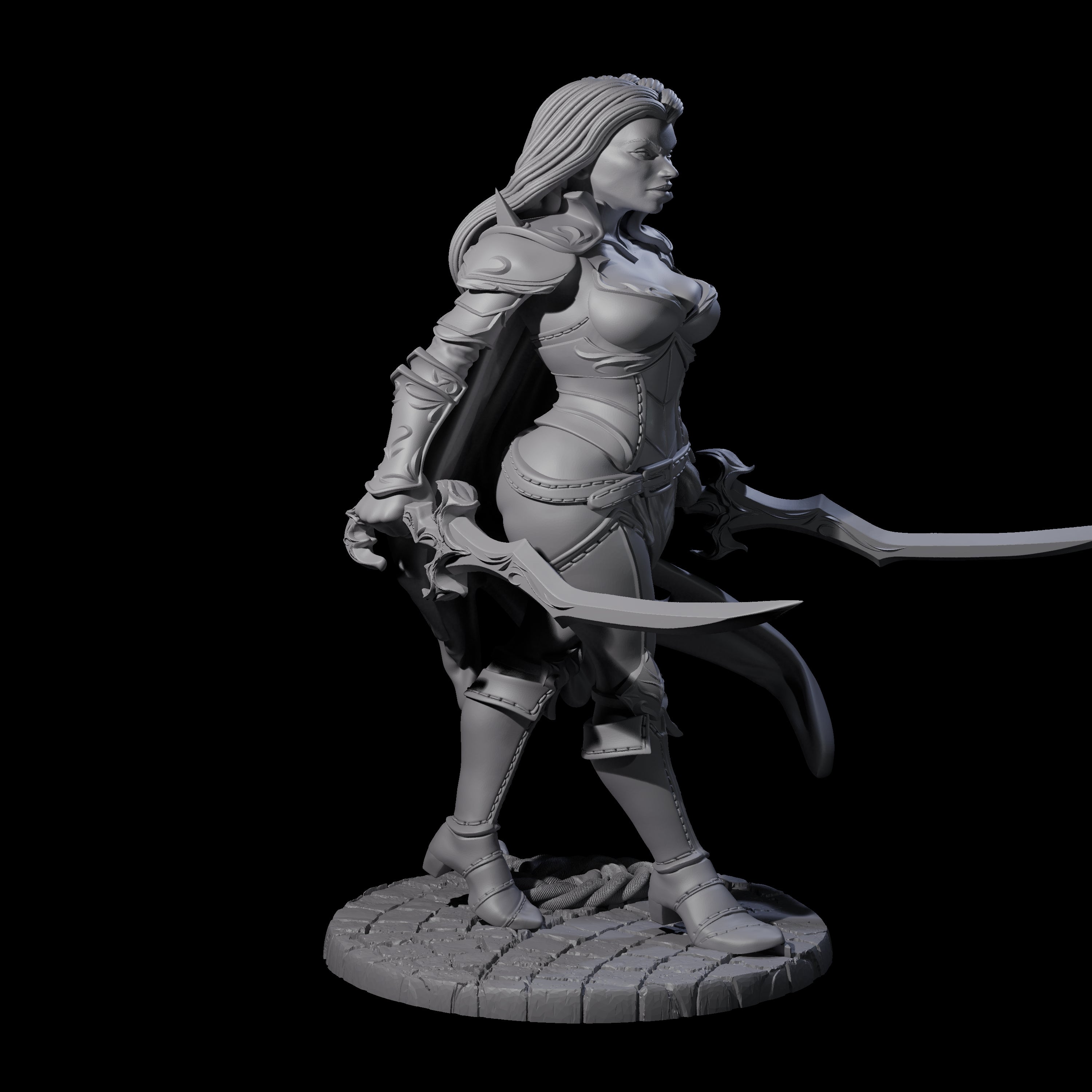Twin Blade Rogue Miniature for Dungeons and Dragons, Pathfinder or other TTRPGs