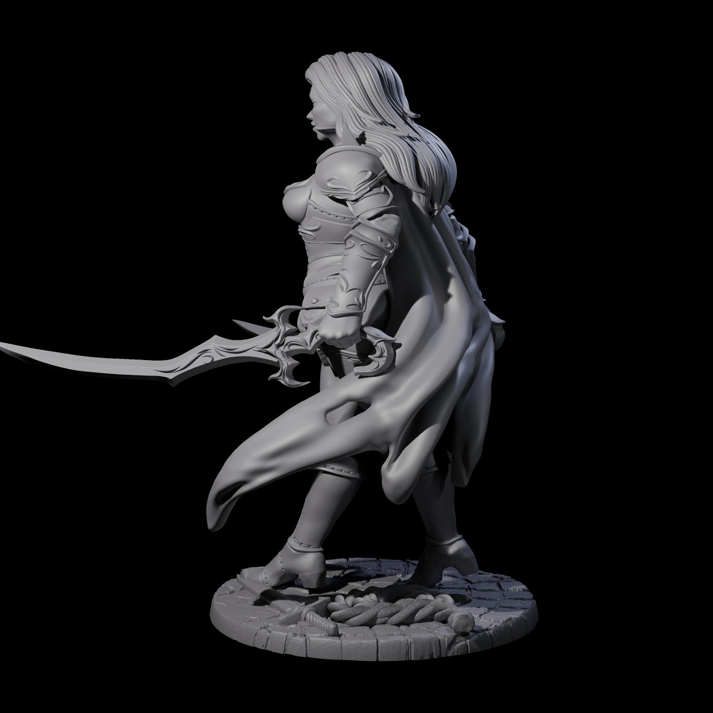 Twin Blade Rogue Miniature for Dungeons and Dragons, Pathfinder or other TTRPGs