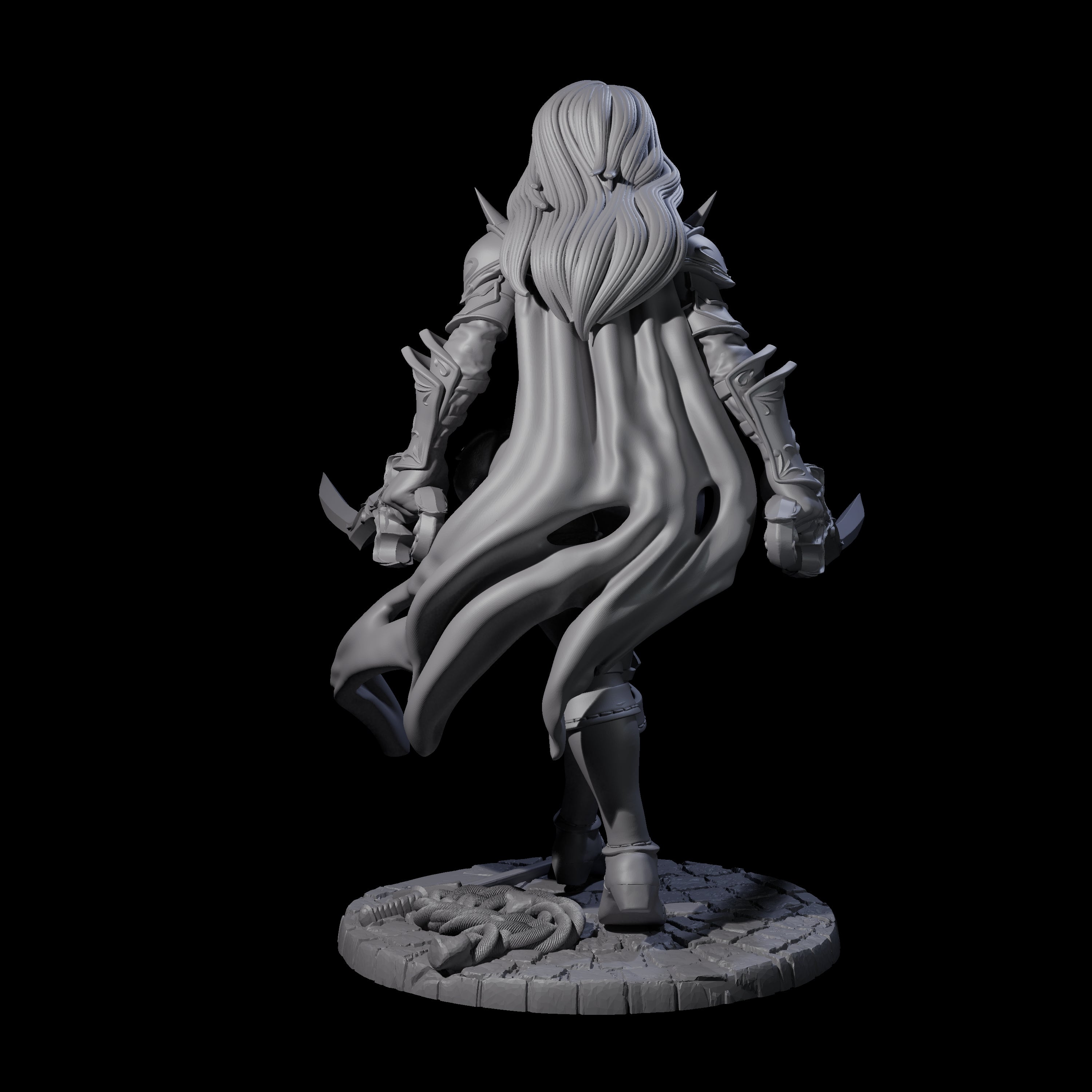 Twin Blade Rogue Miniature for Dungeons and Dragons, Pathfinder or other TTRPGs