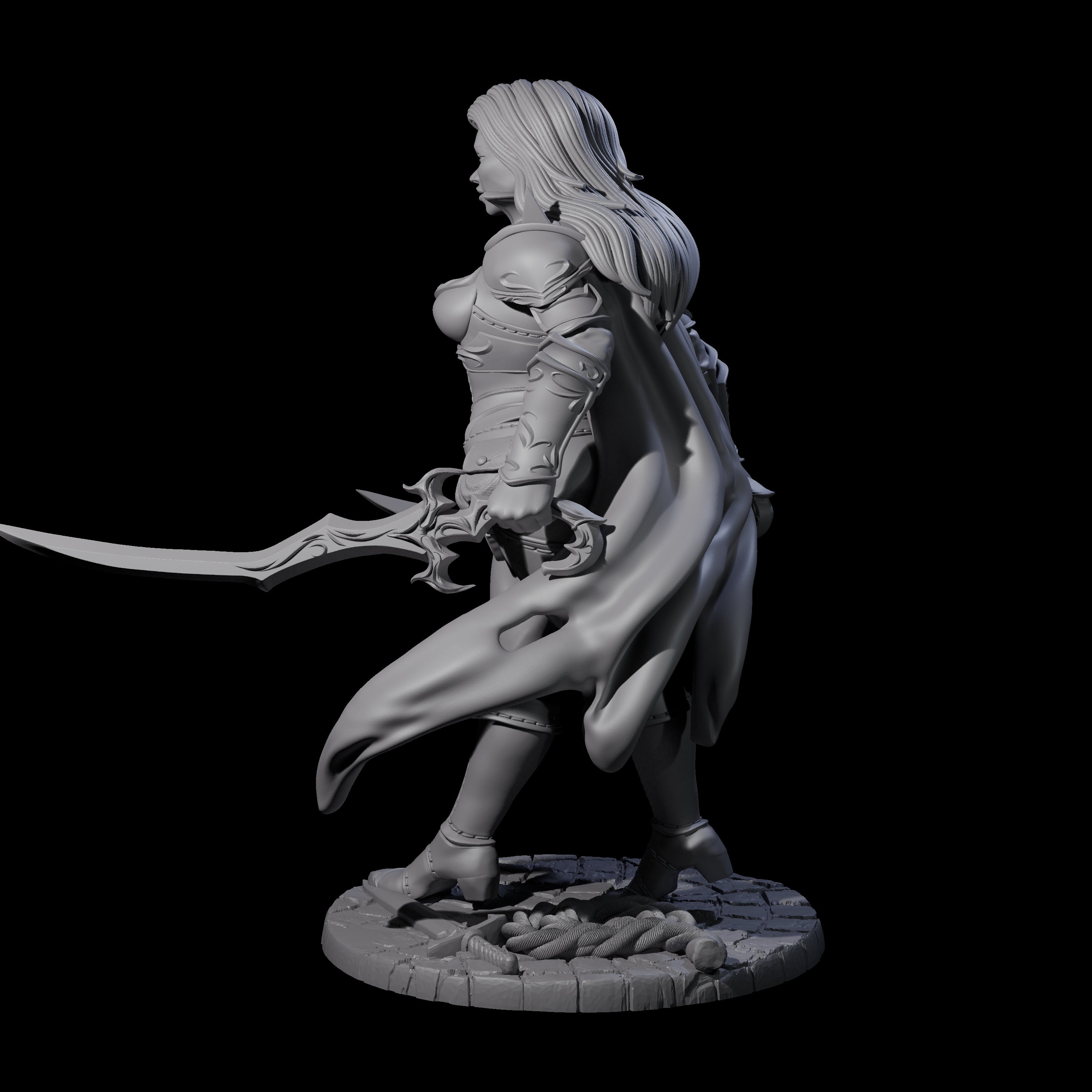 Twin Blade Rogue Miniature for Dungeons and Dragons, Pathfinder or other TTRPGs