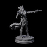 Twin Pistol Tiefling Pirate Miniature for Dungeons and Dragons, Pathfinder or other TTRPGs