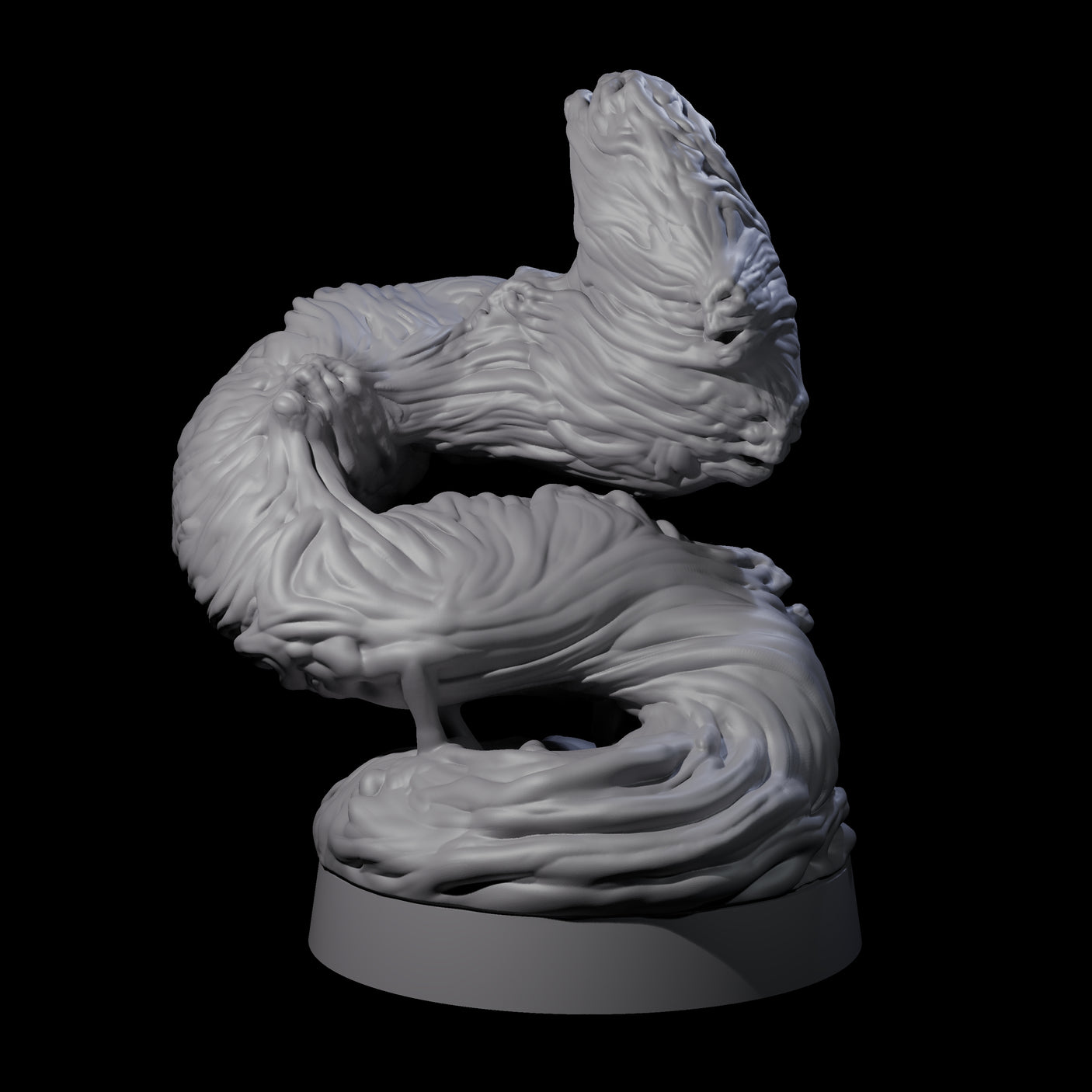 Twisting Blood Wraith Miniature for Dungeons and Dragons, Pathfinder or other TTRPGs